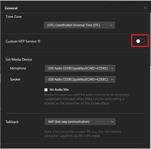 Enable Custom NTP Service
