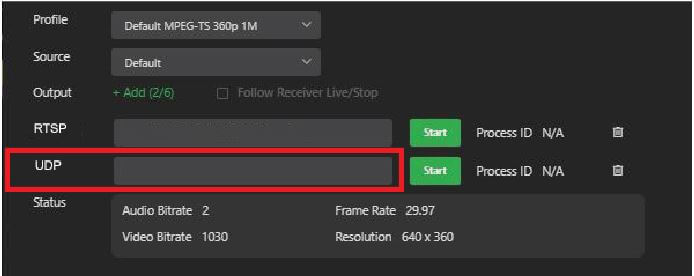IP stream UDP