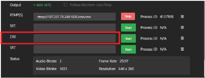 IP stream ZIXI