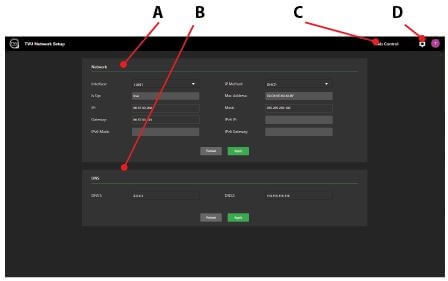 Network setup window