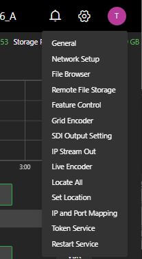 settings menu