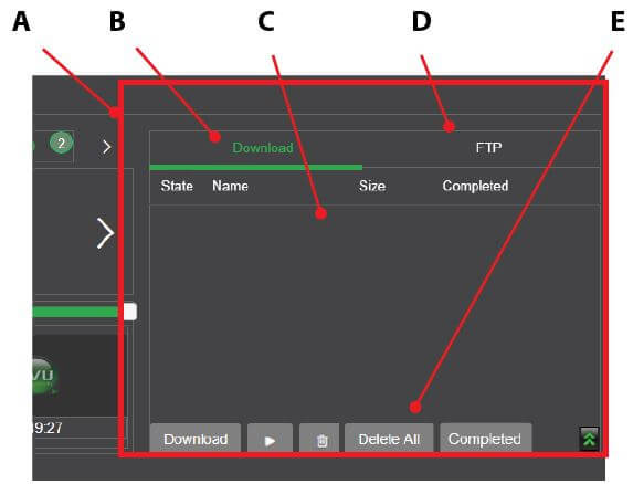 file management panel