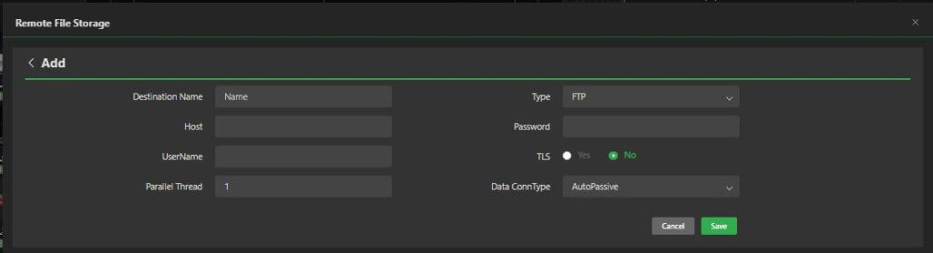 remote file storage select AWS