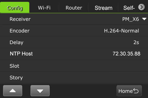 Config tab