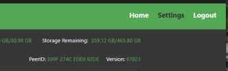 encoder settings page