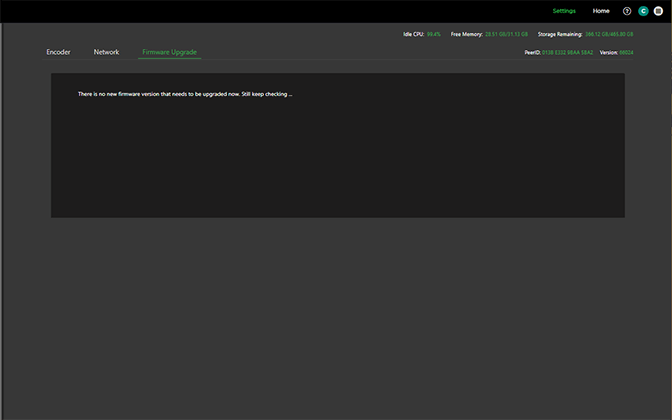firmware upgrade tab