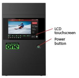 LCD touchscreen and power indicator