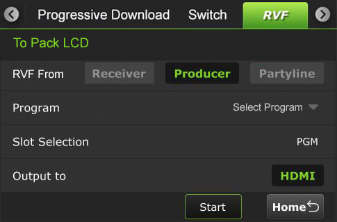 RVF tab - to pack LCD Producer