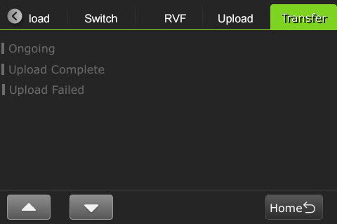 Transfer tab upload list