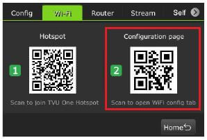 Config page qr code