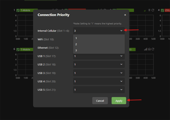 connection priority window 2