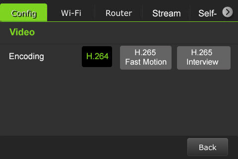 encoder menu