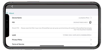 TVU Anywhere Lite Settings - About