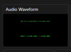 Audio waveform panel