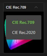 CIE Rec panel menu