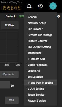 IP and Port Mapping selection