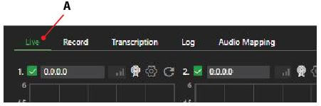 Live Mode tab