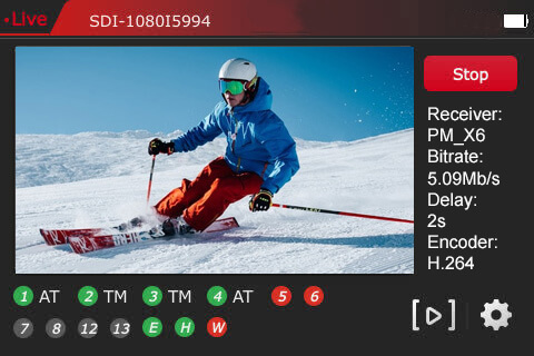 Live streaming interface - Stopping Live v3
