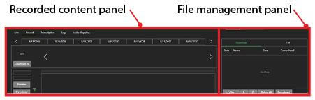 Record tab controls and operations