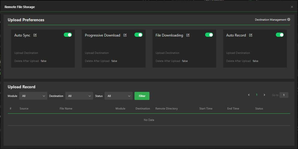 Remote file storage