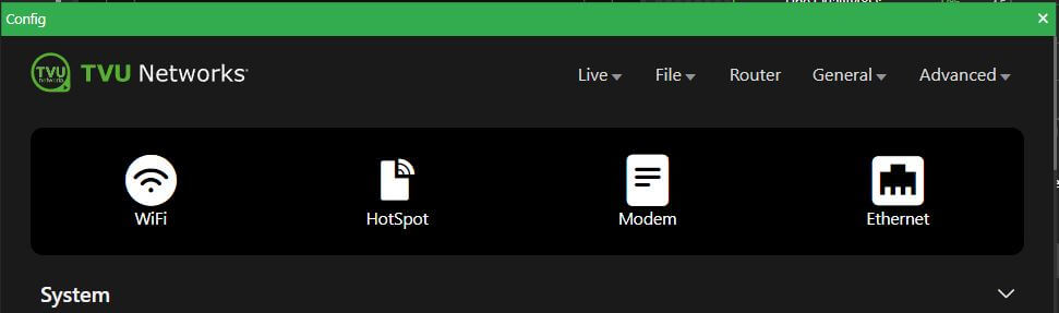 Router menu
