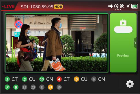 Tally signal in preview mode