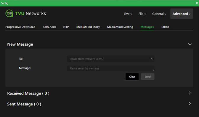 Messages panel