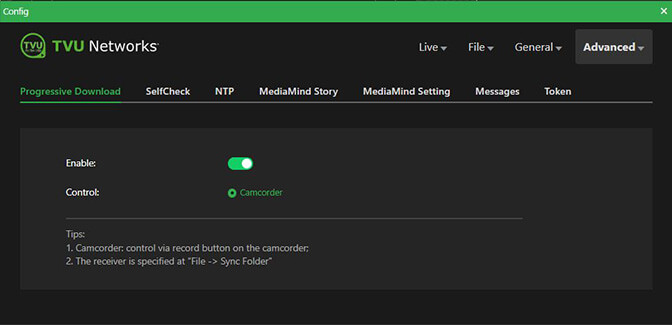 progressive download panel