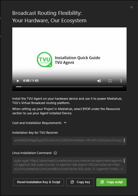 Agent installation guide