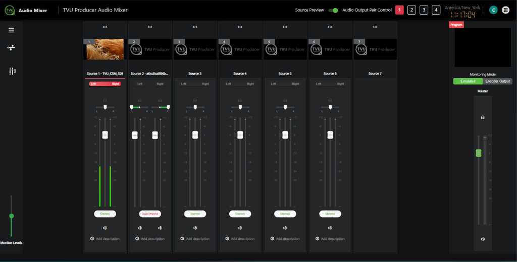 Channel and input source example