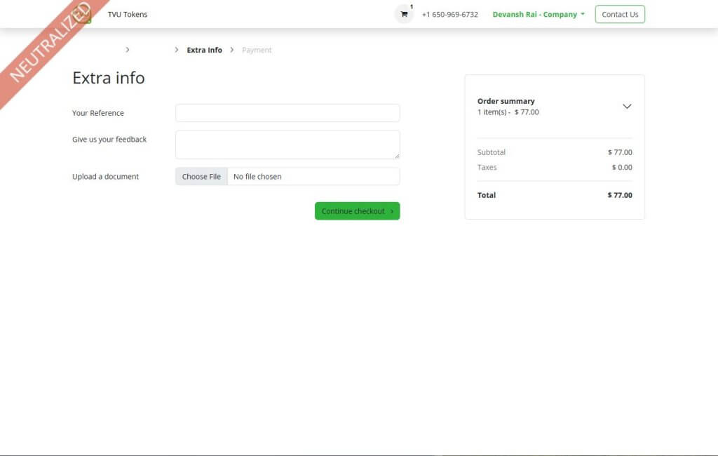 Extra info page
