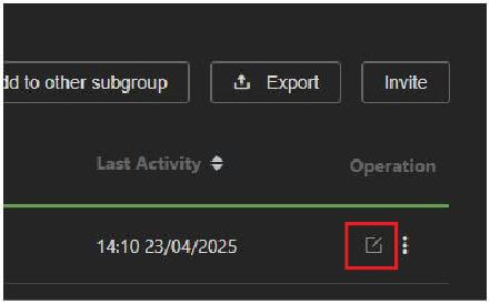 Operation column edit icon