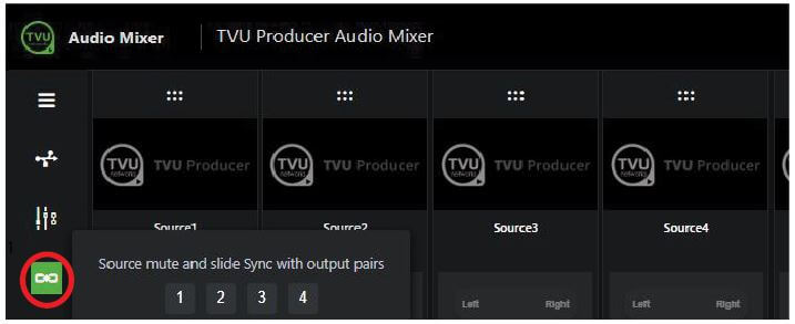 Source mute and slide sync icon