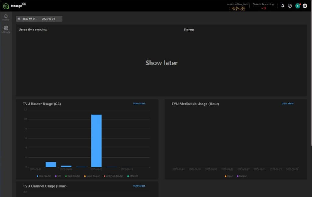 Usage page