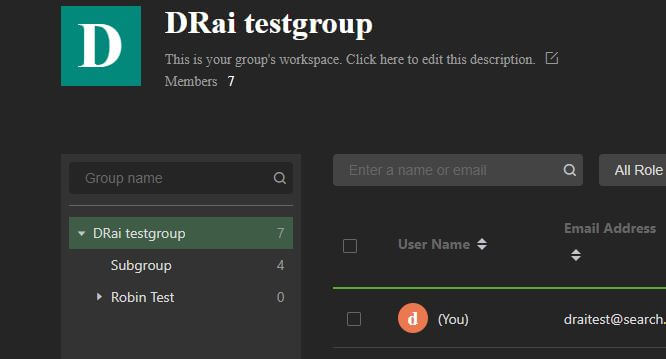 Group name selection