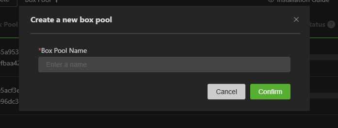 create new box pool