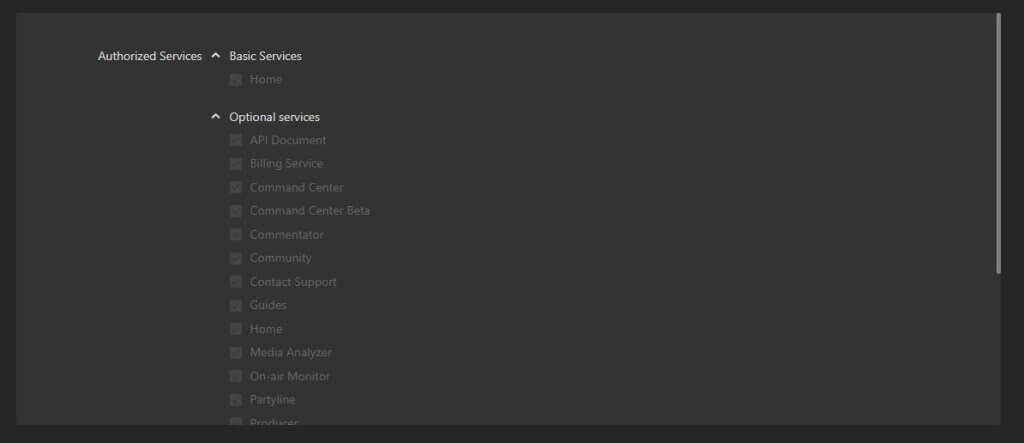 members authorized services