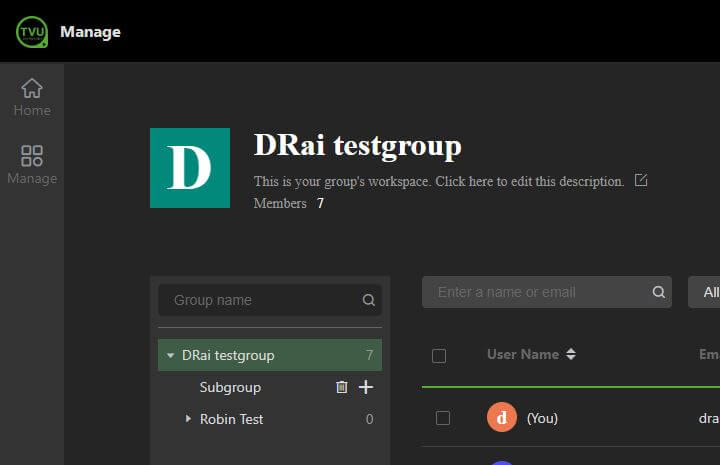 Creating a new subgroup
