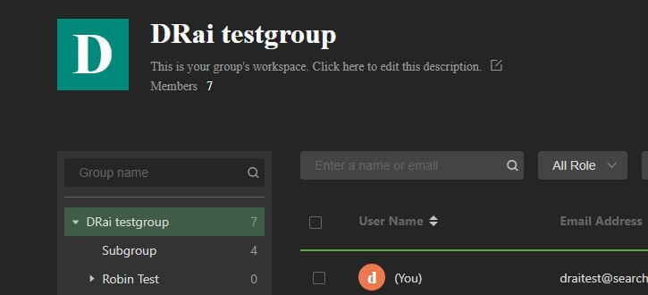 Group name selection