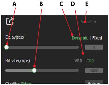 Advanced Control page - Control setting panel functions
