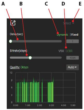 Advanced Control page - Controls setting panel