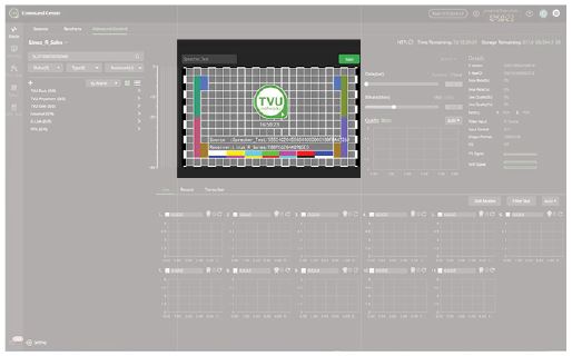 Advanced Control page - Video preview window