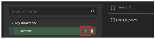 Bookmark tab - Create Bookmark Plus +