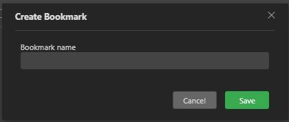 Create Bookmark window