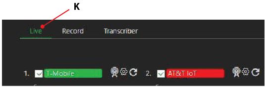 Data transmission panel Mode selections
