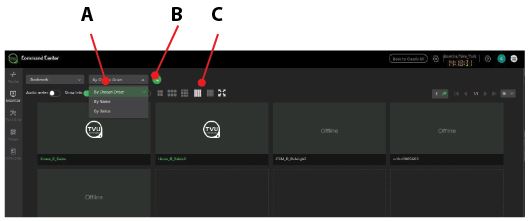 Monitor tab functions - Receiver filtering menu