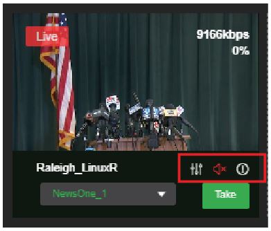 Multi-Control icons - system setttings, audio mute, and information