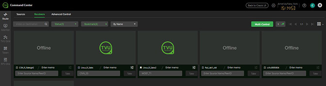 Receiver control page