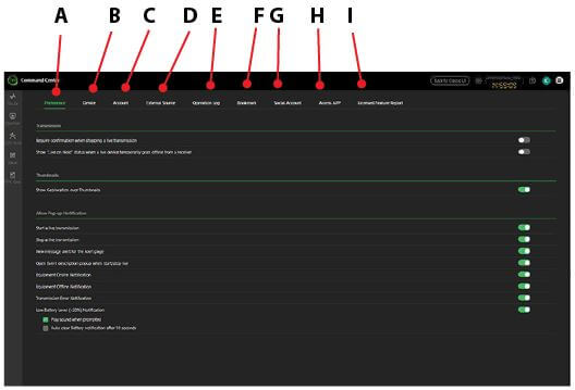 Setting page - Preferences page default