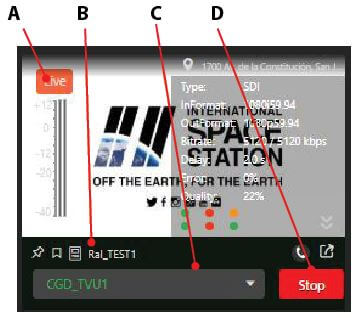 Source preview when live
